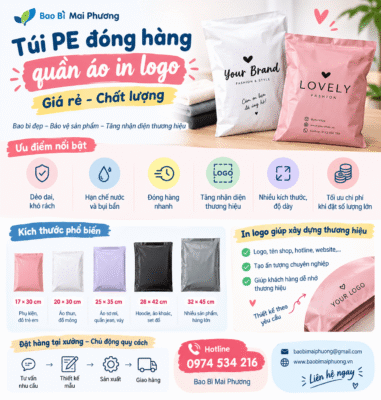 Đơn Vị Nào Cung Cấp Túi PE Đóng Hàng Quần Áo In Logo Giá Rẻ, Chất Lượng?